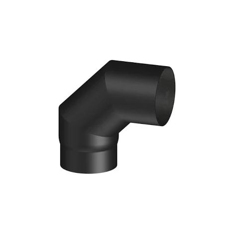 CURVA CHIUSA NERO OPACO - 90° Ø 120