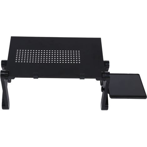 Bureau portable pour ordinateur portable avec plateau souris intégré, support pliable et réglable en alliage d’aluminium (1/5)