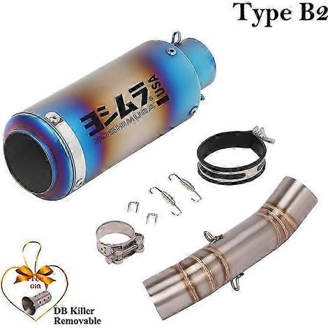 Tubo De Escape De Fibra De Carbono Para Motocicleta, Silenciador Trasero De 51mm, Db Killer, Para Honda Nx500 Nx 500, Ao 2024( Type B2) (1/5)