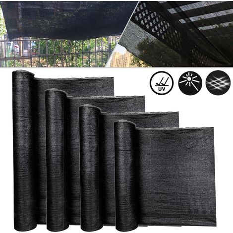 Froadp HDPE Schattiernetz Sichtschutz Zaunblende Sonnenschutz Tennisblende Windschutznetz Sichtschutzzaun mit Kabelbinder Balkonverkleidung, Anthrazit, 1.2x10m (1/5)
