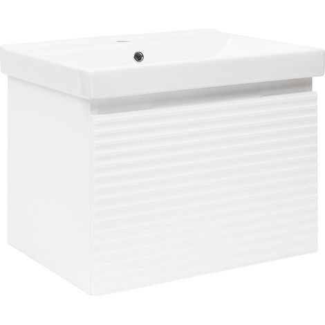 Naturel Mobile bagno con lavabo Savona Natural 58x43x44,8 cm bianco lucido (SAVONA60BIU1)