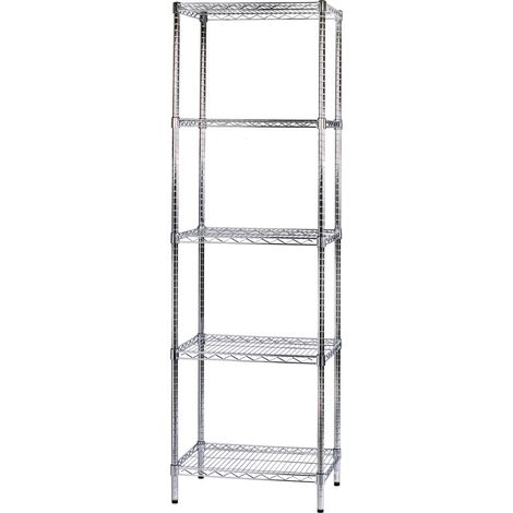 Scaffale 5 Ripiani 60x45x200 cm in Metallo Cromato Tosini