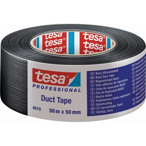 Tesa® 4610 cinta americana bÁsica negra 50 m x 50 mm