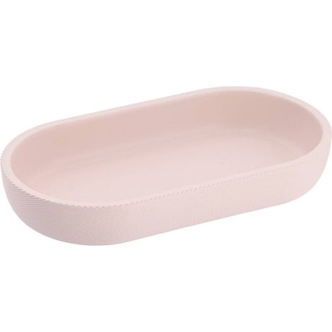 Plateau polyresine oprah - rose pale - Tendance