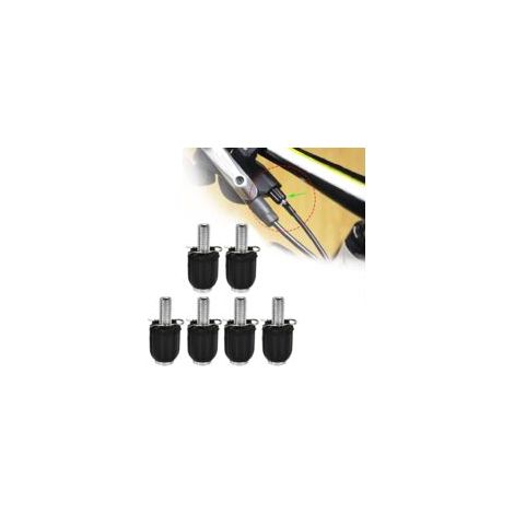 Ajustadores de cable para bicicleta, tornillos de ajuste de cable M5 para palanca de cambios, ajuste de cable de freno de disco, 3 pares.