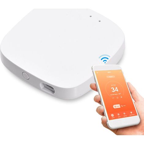 Zigbee 3.0 Gateway – Drahtloser Smart-Hub für Zuhause – Unterstützt Smart Home. Die Tuya-App nutzt deren WLAN-Protokoll und ist mit Alexa und Google Home kompatibel. Farbe: Weiß. (1/5)