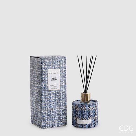 EDG Enzo De Gasperi Profumatore Bottiglia Boucle 500 Ml H 14 Cm Soft Clouds Scatola Regalo