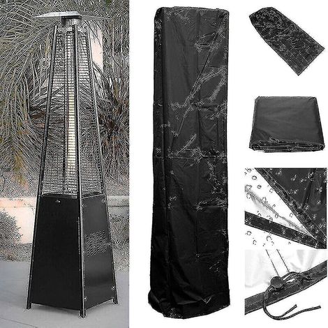 Housse de protection robuste et imperméable pour chauffage de terrasse pyramidal à gaz, idéale pour les meubles d'extérieur. (1/5)