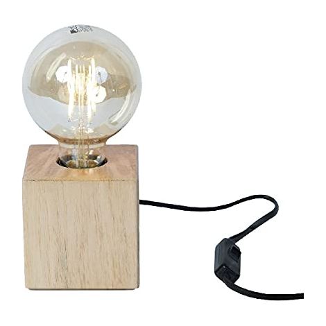 Lampe de Bureau Shape Base - Bureau, Table de Chevet - Chêne en Bois, 10 X 10 X 10cm, 1 X E27, Max 100W (1/5)