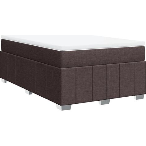 Maison Exclusive - Giroletto a Molle con Materasso Marrone Scuro 120x190cm Tessuto (1/5)