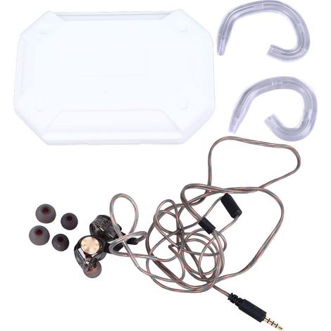 Écouteurs filaires avec micro et contrôle du volume, basses puissants, pour téléphones portables, noir