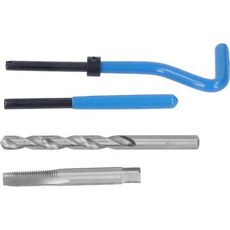 Kit d'inserts filetés hélicoïdaux M8x1,25 en acier rapide universel pour la réparation de moteurs automobiles (bleu) (1/5)
