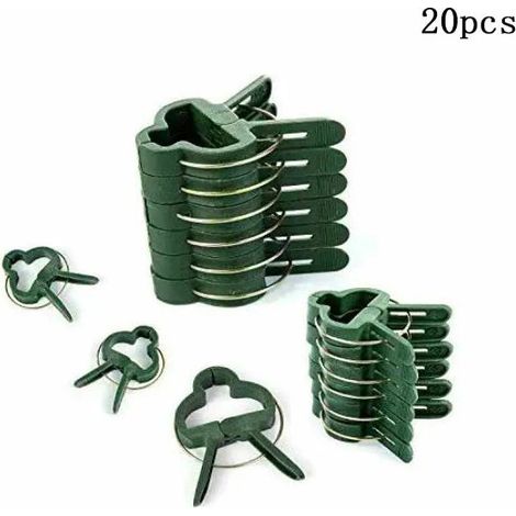 Pinces à plantes de jardin, lot de 20 pinces résistantes et réutilisables, idéales pour les tomates et les plantes grimpantes. 3 cm x 4 cm (1/5)