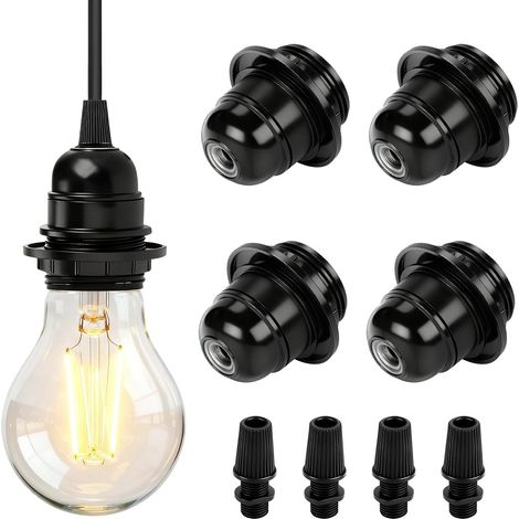 4 Pièces Douille Ampoule E27, 250V 4A Douille Lumière E27 a Visser (1/5)