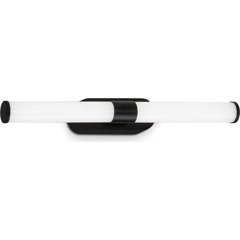 Lampe LED pour miroir de salle de bain, Applique murale, IP44, couleur de lumière blanc neutre, 7W, noir, 40 cm (1/5)