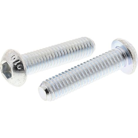 Vis à six pans creux, M6 x 25mm, tête Vis bombée à tête creuse hexagonale, en Acier ( Prix pour Boîte de 50 )