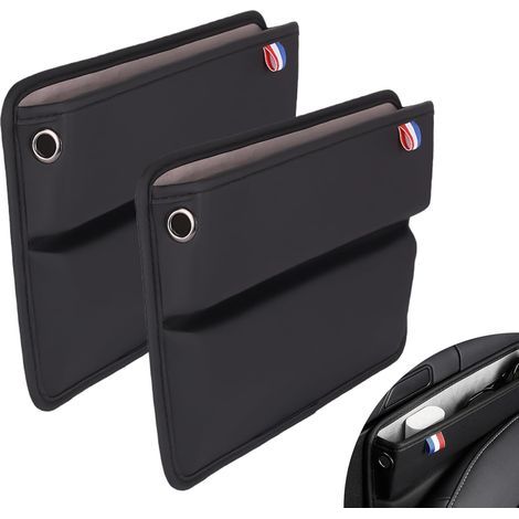 2-teiliger Autositz-Organizer, Seiten-Autositz-Organizer, Autositz-Spalt-Organizer, Autoaufbewahrung für Handy, Geldbörse, Schlüssel (1/5)