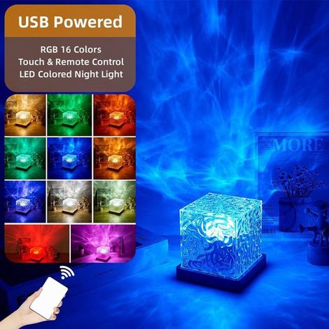 Projecteur De Nuit - Projecteur Aurora Avec 18 Couleurs Et Télécommande - Idéal Pour Chambre À Coucher - Modèle Rechargeable - 1 Pièce (1/5)
