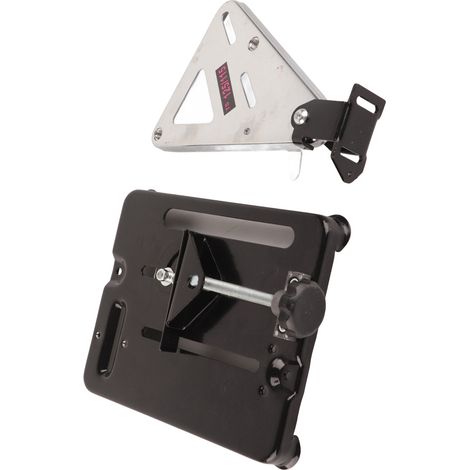 Silberner Winkelschleiferständer, multifunktional und robust, kompatibel mit umgebauten Tischkreissägen und tragbaren Winkelschleifern. Montagehalterung 9094B. (1/5)