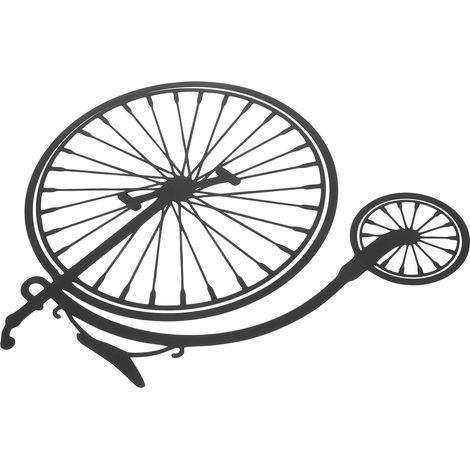 Décoration Murale Artisanale en Métal Noir de Vélo Rétro, à Suspendre Murale en Fer Solide pour Décoration Intérieure et Extérieure Toute L'année (1/5)