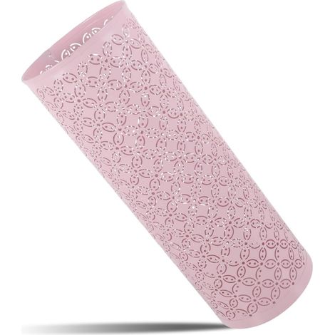 Multifunktionaler Regenschirmhalter aus Eisen in Rosa mit