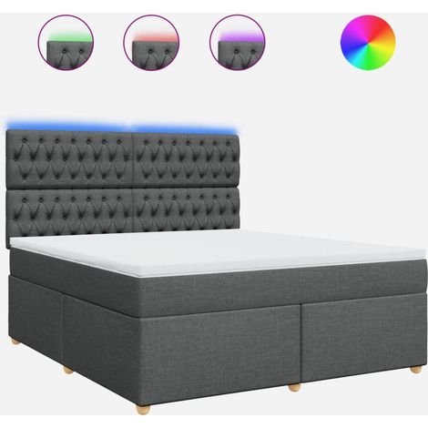 Maison Exclusive - Boxspringbett mit Matratze Dunkelgrau 180x200 (1/5)
