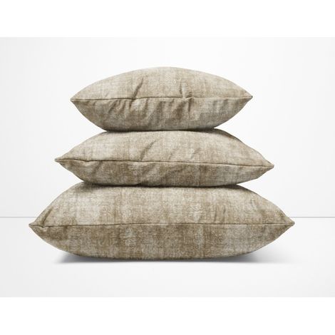 Cuscino ARREDO VELVET BEIGE Tortora in Morbido tessuto Vellutato Antimacchia cm. 40 - 50 - 60 Made in Italy Cm. 50x50