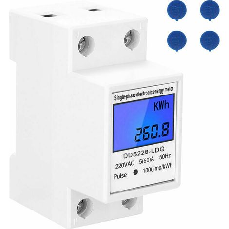 Contatore di energia multifunzione monofase 580A 2P con display LCD retroilluminato (1/5)