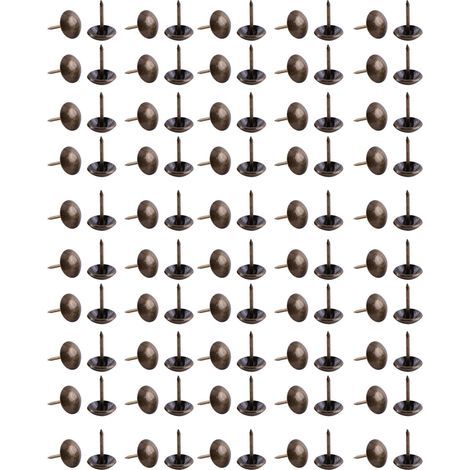 Set mit 100 dekorativen Nägeln aus bronzefarbenem Vintage-Metall für Möbel, Sofas, Schuhe und Türen. (1/5)