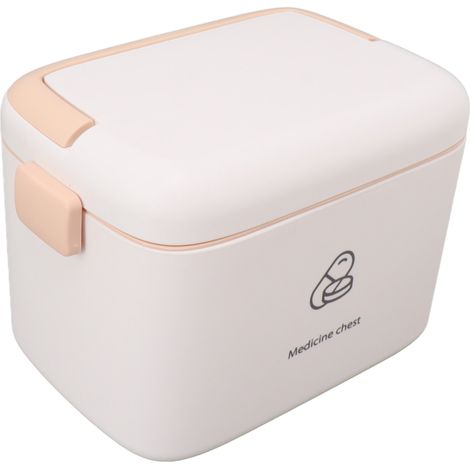 Grande boîte de rangement pour médicaments, organiseur familial avec plateau amovible, coffret de secours d'urgence, type B (1/5)