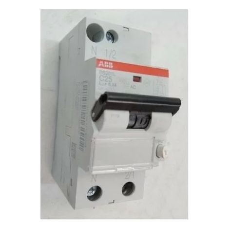 Abb 471025 Interruttore differenziale 25A - 1P+N - 300 mA - Tipo AC - DS201L