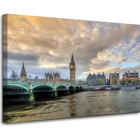Stampa su tela Architettura Londra Big Ben 90x60