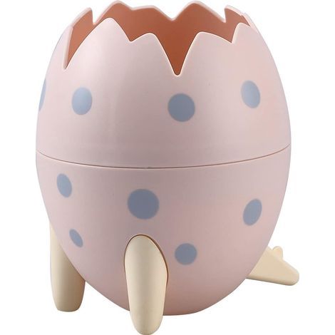 Porte-stylo de bureau créatif, grande capacité, boîte de rangement tendance en forme d'œuf de dinosaure (rose) (1/5)