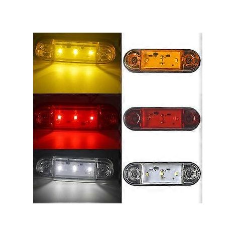10 Stück 3-LED LED-Seitenmarkierungsleuchten für Autoanhänger, gelb