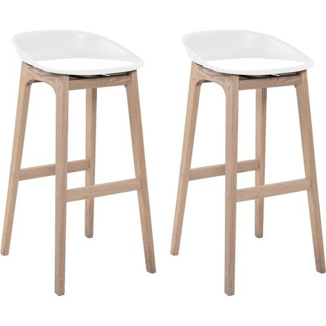 Satz von 65 cm RIVA Barhockern aus Holz (1/5)