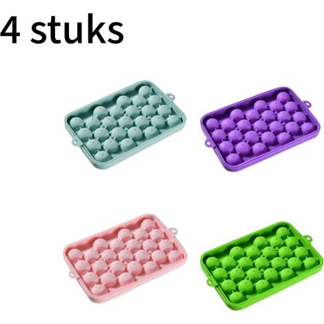 pièces Moule à glaçons Machine à glaçons Glaçons pour whisky Avec couvercle Silicone Multicolore (1/5)