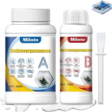 Gel Isolant Electrique, Transparent Gel Etancheite Electrique (300g), Masse de Scellement pour Circuit électronique, Cartes de Circuits Imprimés et Tableaux de Commande pour Appareils électromé (1/5)