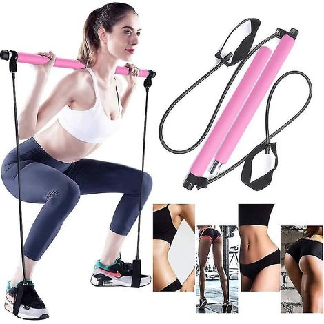 Tragbares Pilates-Bar-Set 2023 mit Widerstandsband, Yoga- und Pilates-Stick und Fußübungsstange (1/5)