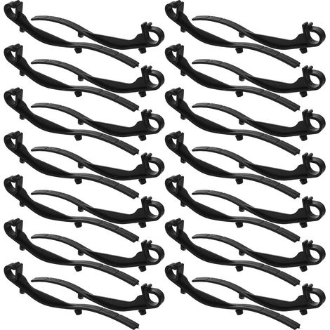 Lot de 50 clips de gouttière pour un montage facile en plastique ABS noir et protection fiable contre les feuilles pour gouttières suspendues basse (1/5)