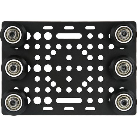 Plaque de portique en aluminium anodisé noir pour imprimante 3D avec poulie noire de 0,8 à 3,1 pouces (1/5)