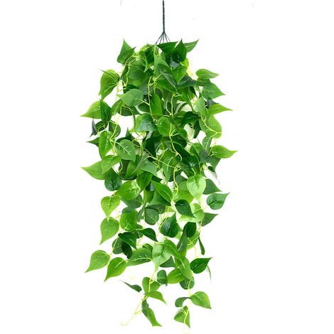 Künstliche Hängepflanzen, Simulations-Hängepflanzen, 100 cm, künstliche Pflanze im Freien, Efeu für Hochzeit, Garten, Balkon, Innenbereich, Schlafzimmer, Wanddekoration