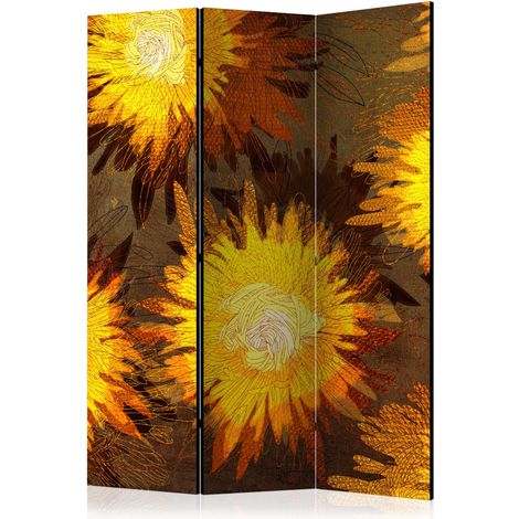Paravento - Sunflower dance [Room Dividers] - 135x172 (1/4)