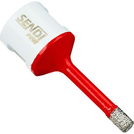 Scie cloche diamantée 6 mm pour carreaux de grès cérame sec M14 - sendi PRO