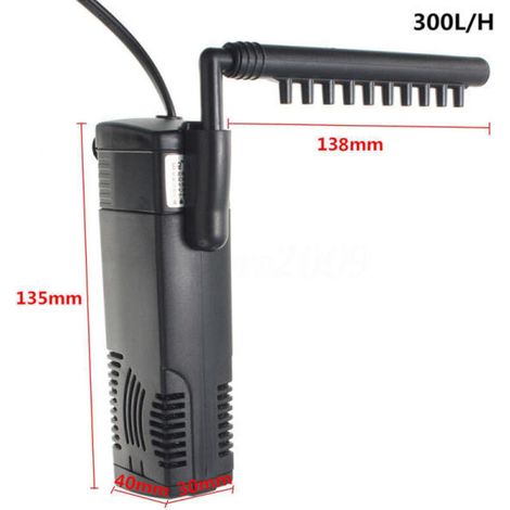 Pompe submersible pour aquarium avec filtre interne, 1200 L/h et 300 L/h (3 W) - AquaForge (1/5)