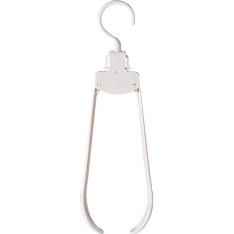 Gruccia pieghevole per abiti, bianca, antideformazione, design ergonomico, salvaspazio, per viaggi, comoda, rimovibile, antiscivolo, ad asciugatura rapida, confezione da 10, 30 cm (1/5)