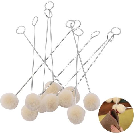 Laine Daubers - Lot de 40 pinceaux à balle - Outil de coloration du cuir - Pour le cuir, les boules de laine - Pour coloration, collage et bricolage (1/5)