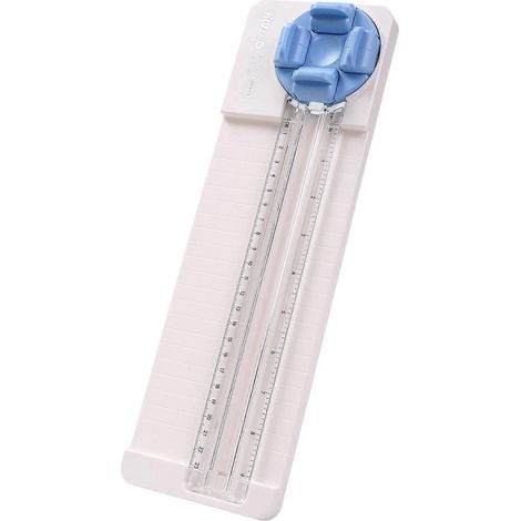 KW-Trio Papierschneider 4-in-1 Rollschneider 23 cm Länge mit Gerade-, Wellen-, Perforations- und Falzfunktion