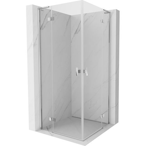 Mexen Mist H L Duo Duschkabine 80 x 80 cm, transparent, Chrom - 8A5L-080L-080P-01-00 (1/5)