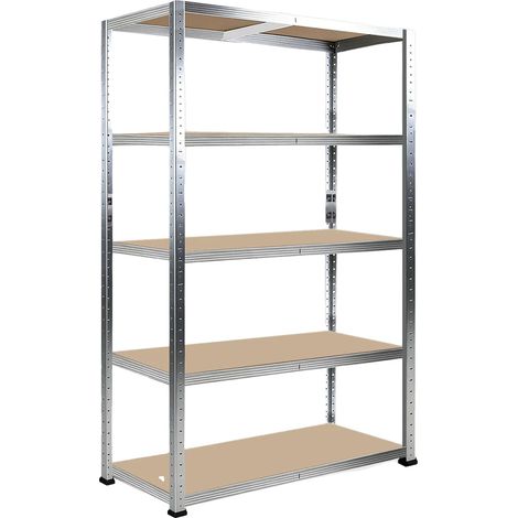 Estantería modular, metal resistente, estantes ajustables, paquete de 2, 1,8 m, blanca, 90x40cm (1/2)