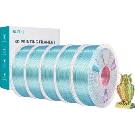 Filamento PLA PLUS effetto seta, 5 kg, atossico, diametro 1,75 mm (1/2)